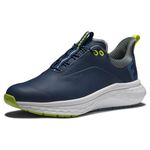 FootJoy Men's FJ Quantum Golf Shoe, Navy/White/Lime, 8.5 UK