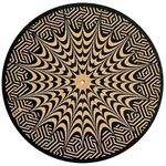 TazStudio Cork Turntable Mat for Better Sound Support on Vinyl LP Record Player - Original Geometric Design Psychedelic Geometric Mix Pattern Art Desing [4mm Thick]