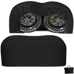 2 Pack RV Tire Covers Dual Axle, RV Wheel Covers Dual Axle Fits RV/Trailer/Camper/Truck 27"-30" Diameter Tires, Winter Dual Tire Cover Waterproof/Snowproof/UV Proof