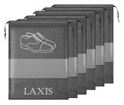 LAXIS - Shoe Bag for Travel & Storage Organizer for Women & Men | Travel Accessories Shoe Bags Pouches | Travel Shoe Cover for Travelling Travel Essentials (Grey, Pack of 6)