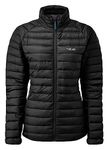 Rab Women's Microlight Down Jacket for Trekking, Climbing, & Skiing - Black - 12