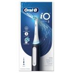 Oral-B iO3 Electric Toothbrushes Adults, 1 Toothbrush Head & Travel Case, 3 Modes With Teeth Whitening, 2 Pin UK Plug, Black