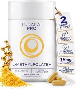 Lunakai L Methyl Folate 15mg Plus B2, B6 & Methyl B12 - Active 5-MTHF Form