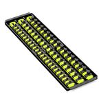 Ernst Manufacturing 8460HV Socket Boss 3-Rail Multi-Drive Socket Organizer, 19-Inch, High-Visibility