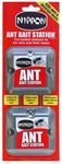 NIppon Ant Killer Bait Station Twin Pack, Ant Traps used for both Indoors & Outdoors, Destroys Ants and their Nests, Strongest Ant Control System - No Mess Clean and Easy to Use. (1 Pack)