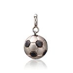 FOURSEVEN Jewellery 925 Sterling Silver Football Charm Pendant, Fits in Bracelets, Chains and Necklace (Jewellery Pendant as a Gift for Men, Women, Wife, Husband, Boyfriend & Girlfriend)