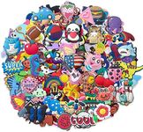 diasstro Lot of 30,50,100 pcs Random PVC Different Shoe Charms for Shoe Decoration, Multicolor, Random 100pcs