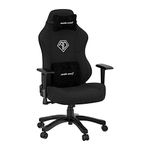 Anda Seat Phantom 3 Pro Gaming Chair - Ergonomic Office Desk Chairs, Reclining Video Game Gamer Chair, Neck & Lumbar Back Support - Large Black Linen Fabric Gaming Chair for Adults