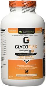 VETRISCIENCE Glycoflex Clinically Proven Hip and Joint Supplement with Glucosamine for Dogs, 90 Tablets - Vet Recommended Mobility Support Supplement with DMG, MSM, and Perna