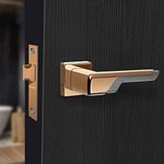 Plantex Heavy Duty Door Lock – Bathroom Door Lock/Mortise Keyless Handle Set for Home/Bathroom/Store Room/Balcony/Office with Baby Latch (7093 – PVD Choco & Satin Black Matt)