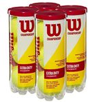 Wilson Sporting Goods WRT100104 Felt Tennis Ball (Yellow) Size: 4 Can (Pack of 12)