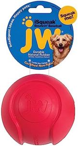 JW Pet Company iSqueak Bouncin' Baseball Dog Toy, Large, Colors Vary