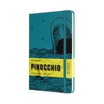 Moleskine, Limited Edition Notebook, Pinocchio The Shark, Lined Layout and Hard Cover, Large Format 13x21 cm, Green Colour, 192 Pages