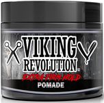 Viking Revolution Extreme Hold Pomade for Men – Style & Finish Your Hair - Extra Firm,Strong Hold & High Shine for Men’s Styling Support - 4oz / 113g