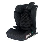 My Babiie Highback Booster Car Seat - ISOFIX, 100-150cm (Approx. 4-12 Years, Group 2/3), i-Size R129, Adjustable Child High Back Seat, Padded, 10 Position Headrest - Black Quilted