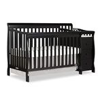 Dream On Me 5 in 1 Brody Convertible Crib with Changer, Black