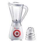 SQ Professional Blitz 600W Blender with 1.5L Plastic Measuring Jug & Grinder Blender for Milkshakes Smoothie Blender Juice Mixer, Ice Crush Function Jug 1.5L Capacity (Red)