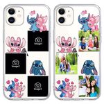 nurkorki Personalization Multiple Pictures Customized Phone Case for iPhone 11 Pro MAX 6.5'',Photo Custom Cute Cartoon Anime Soft TPU Funda Family Friend Couple Clear