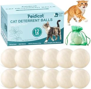 Cat Repellent Outdoor to Keep Cats Away Natural Deterrent White Ball Prevent Cats from Peeing,Guard Against Scratch and Chew 12 Pcs