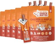 The New Primal Snack Mates Chicken & Maple Sticks, Gluten Free Healthy Snacks for Kids, Low Sugar High Protein Back to School Snacks, Mini Paleo Jerky Meat Stick, 5g Protein, 35 Calories, 0.5 Ounce (Pack of 90)