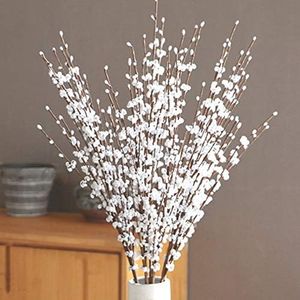 10 Pcs 29.5'' Long Stem Artificial Jasmine Flowers Tall Fake Flower Bouquet Faux Jasmine Plants for Hotel Home Office Kitchen Bedroom Wedding Party DIY Decor (White)