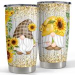 SANDJEST Gift for Wife Husband Boyfriend Girlfriend Gnome Couple Tumbler 20oz Stainless Steel Insulated Coffee Travel Mug Cup Romantic Gifts for Birthday Valentines Anniversary Christmas