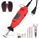 Rocomoco Electric Chainsaw Sharpener Kit 180W Power Chainsaw Sharpening Tool Set, High Speed Handheld Chain Grinder Sharpener with 3pcs Sharpening Wheels, Angle Attachment