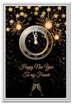 Happy New Year Cards - Family Members Friends - Luxury Quality Greeting Wishes (Fiancée New Year Card)