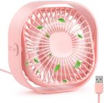 RJVW Small USB Desk Fan,3 Speeds Po