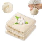 Hian Unbleached Natural Cotton Cheese Cloth - Reusable, Washable, Lint-Free - Ideal for Cooking, Straining, Filtering, Cleaning, and Crafting, Multi-Purpose Kitchen and Household Use (2 Meters)