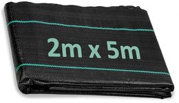 ANSIO Heavy Duty Weed Membrane 2M x 5M – Garden Weed Control Fabric, UV Stabilised Ground Cover, Breathable Landscape Fabric for Patios, Flower Beds, Driveways & Landscaping
