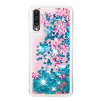 Thoankj Samsung A50 Case Liquid, Bling Glitter Luxury Sparkly Shiny Flowing Quicksand Cute Clear Transparent Gel Silicone Bumper Shockproof Protective Phone Cover for Samsung Galaxy A50 Plum Blossom