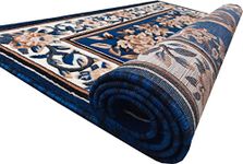 Sifa Carpet Acrylic Wool Rectangular Carpet For Living Room With 1 Inch Thickness (6X8 Feet Blue Color)