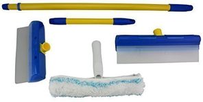 AQUAB Charger Set No. 2 – 1 x Small & Large Cleaning with Water Trap Drain and External Water Conservation Tank + 1 sponge, 1 Handle, 1 x TELESCOPIC ROD – As Seen On TV