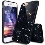 iPhone 6S Case,iPhone 6 Case,iPhone 6 6S Case,ikasus Luxury Sparkle Star Bling Diamond Glitter Paillette Flexible Soft Rubber Gel TPU Protective Skin Silicone Case Cover for iPhone 6/6S 4.7",Black A