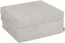 KiddyMoon Multifunctional Foam Mattress Foldable Bed Armchair Kids Children Sofa Folding Toddler Couch Chair For Playroom Bedroom Living Room, Light Grey