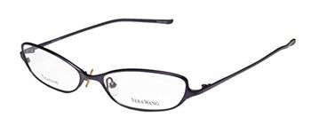 Vera Wang V34 Womens/Ladies Optical With Hard Case Designer Full-rim Titanium Eyeglasses/Spectacles (51-16-133, Violet)