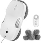 HUTT DDC55 Window Cleaner Robot with Remote Control, 3800Pa Intelligent Navigation Robot Vacuum Cleaner for Windows, Glass, Tiles, Bathroom Cleaning with Multiple Safety Guarantee (DDC55)