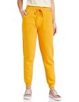 Amazon Brand - Symbol Women's Regular Fit Winter Track Pants (SYWHJOG320_Mustard_M)