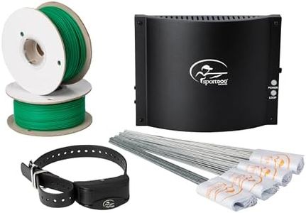 SportDOG Brand Rechargeable In-Ground Fence Systems – from the Parent Company of INVISIBLE FENCE Brand - Underground Wire Electric Fence - Tone, Vibration, & Static - 100 Acre Capability,Black