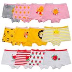 Anntry Kids 12 Pack Soft Comfort Cotton Knickers Underwear Little Girls Assorted Boyshort Panties 2-12 Yrs