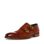 Steve Madden Men's Teon Monk-Strap Loafer, Tan Leather, 11