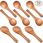 30 Pieces Small Wooden Spoons Mini 