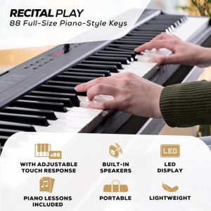 Alesis 88-Key Digital Keyboard Piano – Full Size Portable