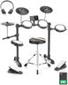 LALAHO Electric Drum Kit, Electronic Drum Kit with USB MIDI, Type-C Charging, Built-in Metronome, Record & Headphone Mode, Sticks, Stool, 150 Sounds, 64 Polyphony,10 Demos & 10 Kits for Beginner