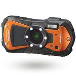 Ricoh WG-80 Orange Waterproof Digital Camera Shockproof Freezeproof Crushproof (International Version)