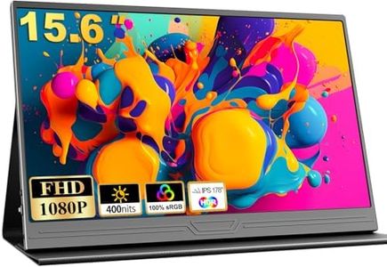 COOLHOOD Portable Monitor, 15.6 inch 1080P FHD IPS Second External Monitor with USB-C Mini HDMI Port, Second Screen Compatible with PC, Laptop, MacBook, Gaming Device