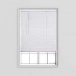 Comfy Hour No Tools-No Drill 1-inch Cordless Aluminum Magnetic Mini Blinds - for Windows and Doors, Light Filtering, Room Darkening, 100% Privacy, 25" W x 41" L, White