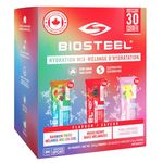 BIOSTEEL Zero Sugar Sports Hydration Mix Variety - Mixed Berry, Rainbow Twist & Pink Lemonade Flavours, 30 Packets
