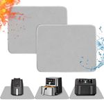 Amerbro Heat Resistant Mats for Countertop - Firproof 15x18 in Heat Resistant Mats for for Air Fryer - Kitchen Countertop Protector for Air Fryer, Coffee Maker, Stand Mixer, Toaster, Oven 2PCS - Grey